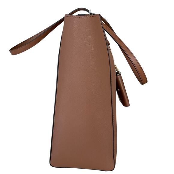 Michael Kors Vincent Large Saffiano Leather Brown Tote Bag With Card Case NWT - Picture 7 of 15